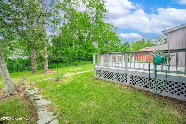 9 Arlene Ave, Guilderland, NY 12203 - view of grassy yard with a deck