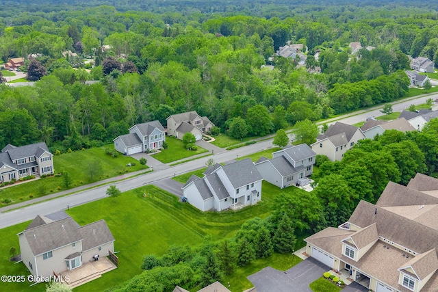 113 Fieldstone Dr, Niskayuna, NY 12304 - aerial perspective of suburban area with a heavily wooded area