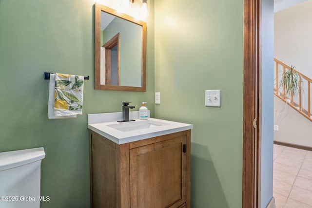 10 Overlook Dr, Wilton, NY 12831 - half bath featuring vanity and tile patterned floors
