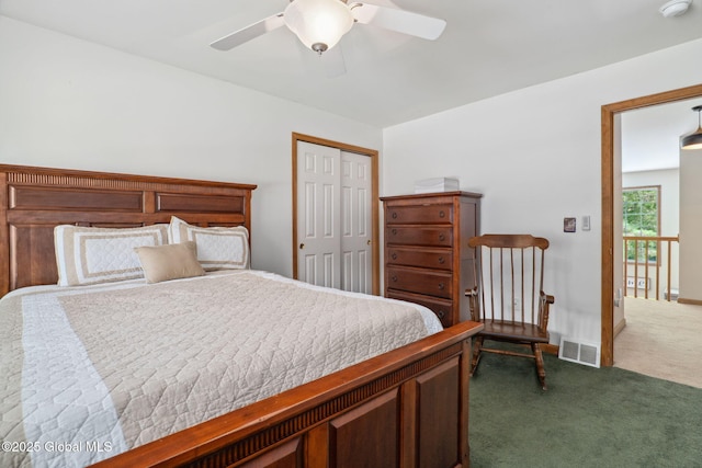 10 Overlook Dr, Wilton, NY 12831 - bedroom featuring carpet floors, a closet, and ceiling fan