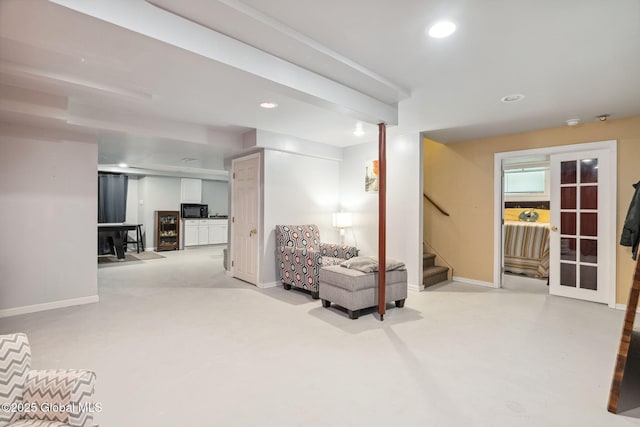 10 Overlook Dr, Wilton, NY 12831 - sitting room featuring recessed lighting and stairs