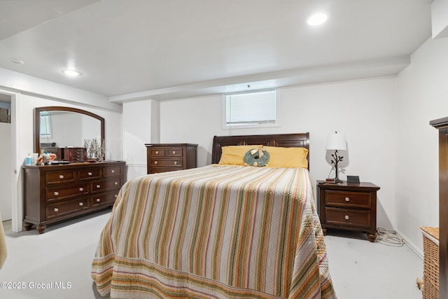 10 Overlook Dr, Wilton, NY 12831 - bedroom with finished concrete floors and recessed lighting