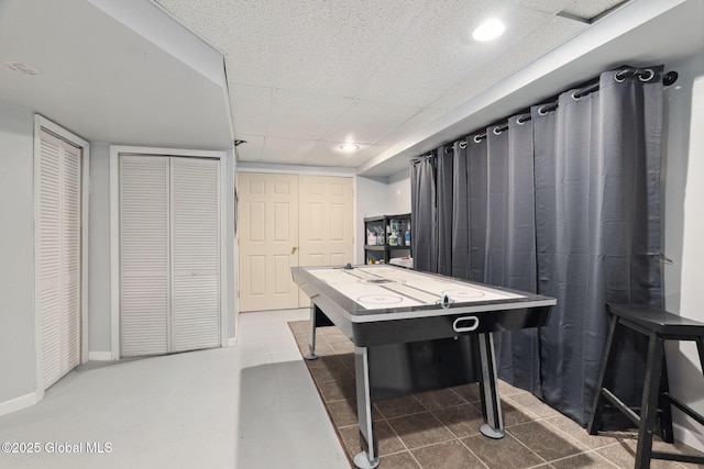 10 Overlook Dr, Wilton, NY 12831 - recreation room with a drop ceiling and recessed lighting