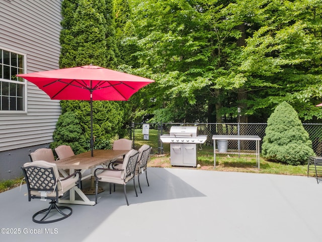 10 Overlook Dr, Wilton, NY 12831 - view of patio with a grill and outdoor dining area