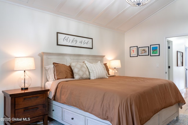 76 Hoffman Ct, Milton, NY 12020 - bedroom with lofted ceiling