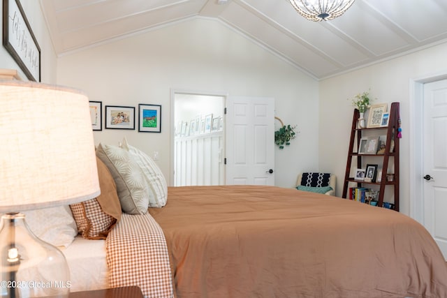 76 Hoffman Ct, Milton, NY 12020 - bedroom with vaulted ceiling