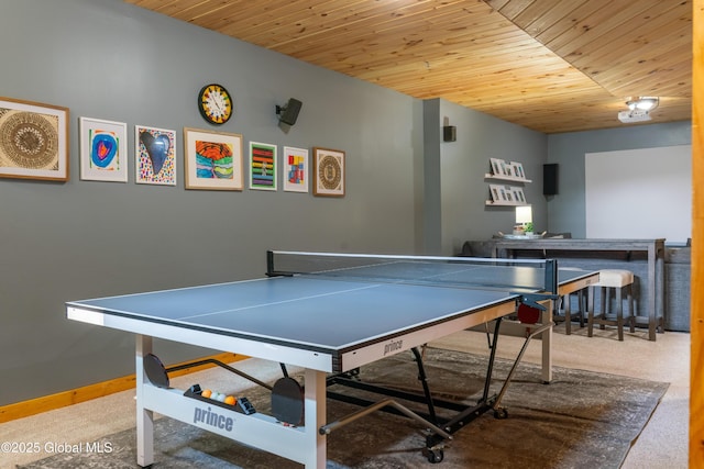 76 Hoffman Ct, Milton, NY 12020 - rec room with carpet flooring and wood ceiling