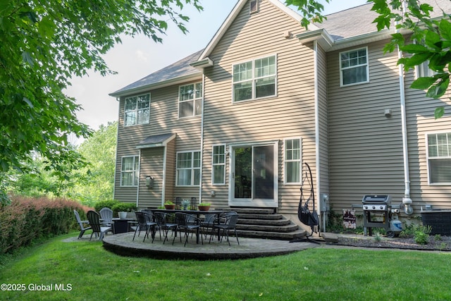 76 Hoffman Ct, Milton, NY 12020 - rear view of house featuring a yard, a patio, and entry steps