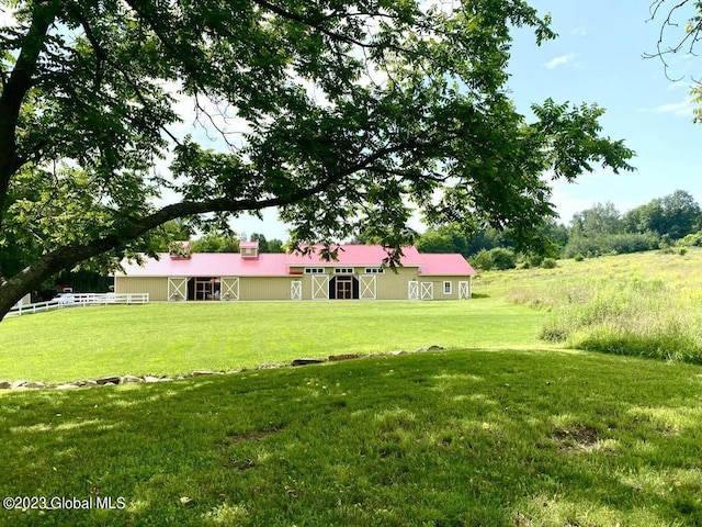 284 Edgemont Rd, Moriah, NY 12960 - view of yard featuring an outdoor structure and a barn