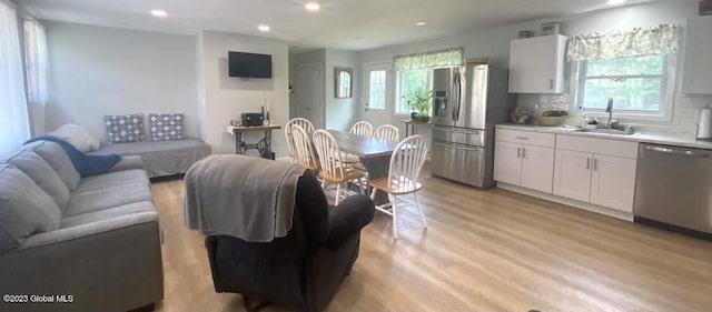 284 Edgemont Rd, Moriah, NY 12960 - living room featuring light wood finished floors and recessed lighting