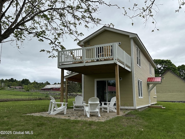 284 Edgemont Rd, Moriah, NY 12960 - rear view of property with a lawn, a patio, and a wooden deck