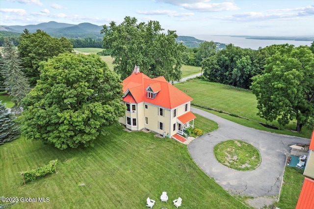 284 Edgemont Rd, Moriah, NY 12960 - aerial view of property and surrounding area featuring a mountainous background