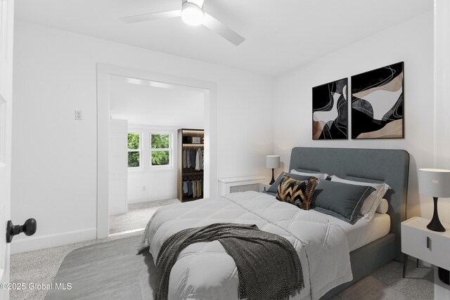 2321 1st Ave, Rotterdam, NY 12303 - carpeted bedroom with a ceiling fan and a closet