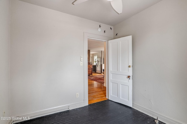 462-470 2nd Ave, Troy, NY 12182 - spare room with dark wood-type flooring and ceiling fan