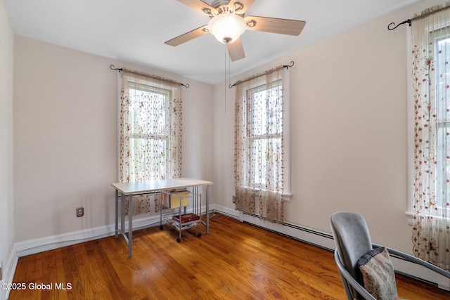 462-470 2nd Ave, Troy, NY 12182 - office space with ceiling fan and wood finished floors