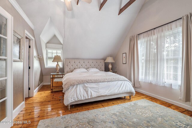 462-470 2nd Ave, Troy, NY 12182 - bedroom featuring vaulted ceiling and hardwood / wood-style floors