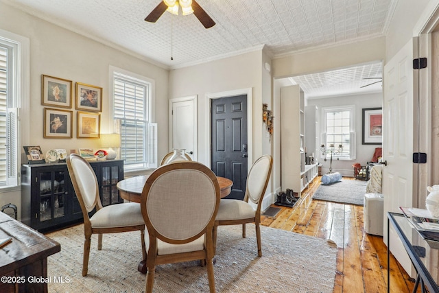 462-470 2nd Ave, Troy, NY 12182 - office space with light wood-style floors, ceiling fan, and crown molding