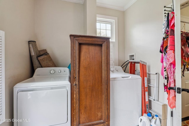 462-470 2nd Ave, Troy, NY 12182 - washroom featuring independent washer and dryer and ornamental molding