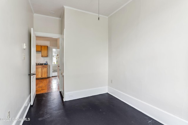 462-470 2nd Ave, Troy, NY 12182 - unfurnished room with ornamental molding, concrete floors, and attic access