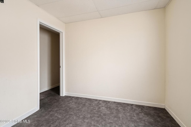 462-470 2nd Ave, Troy, NY 12182 - spare room with dark carpet and a paneled ceiling