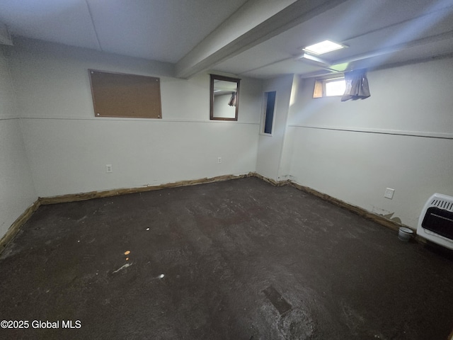 1335 Midline Rd, Amsterdam, NY 12010 - below grade area featuring heating unit and baseboards