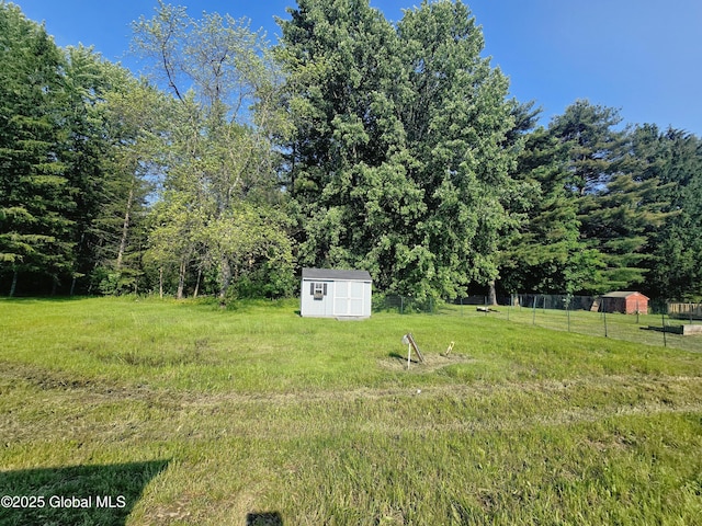 1335 Midline Rd, Amsterdam, NY 12010 - view of yard featuring a shed
