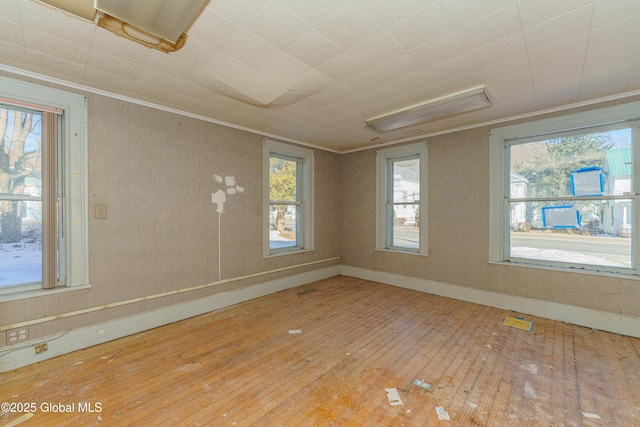 3885 Main St, Warrensburg, NY 12885 - unfurnished room featuring hardwood / wood-style flooring and crown molding