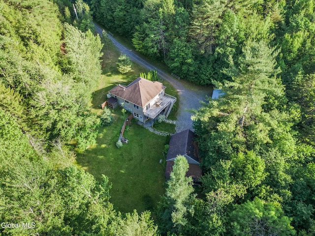 108 La Flamme Rd, Providence, NY 12850 - aerial view of property and surrounding area featuring a heavily wooded area