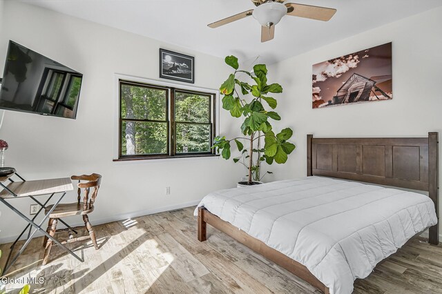 108 La Flamme Rd, Providence, NY 12850 - bedroom with wood finished floors and a ceiling fan