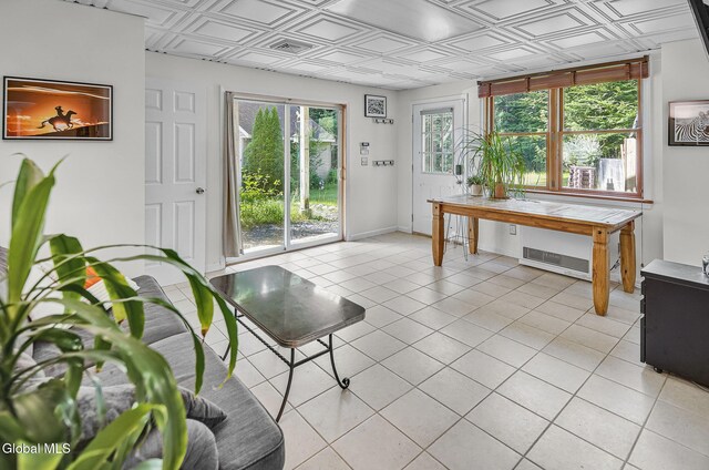 108 La Flamme Rd, Providence, NY 12850 - interior space with an ornate ceiling and light tile patterned floors