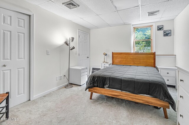 108 La Flamme Rd, Providence, NY 12850 - carpeted bedroom featuring a paneled ceiling