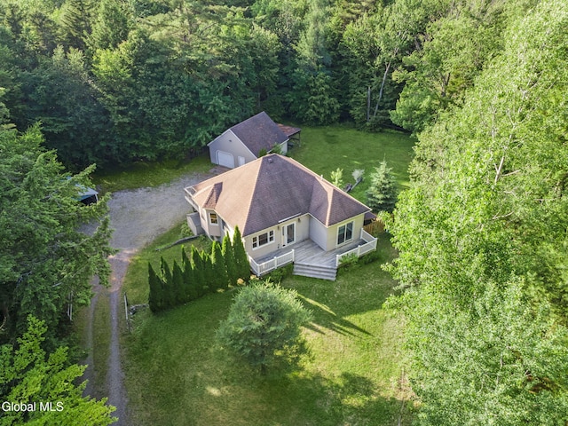 108 La Flamme Rd, Providence, NY 12850 - aerial view of property and surrounding area with a heavily wooded area