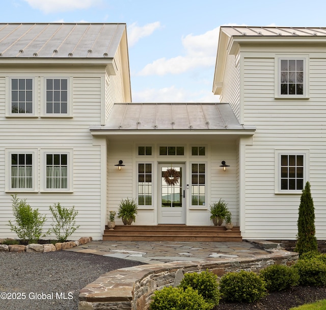 1174 Potter Mountain Rd, Gilboa, NY 12076 - property entrance featuring a standing seam roof and a metal roof