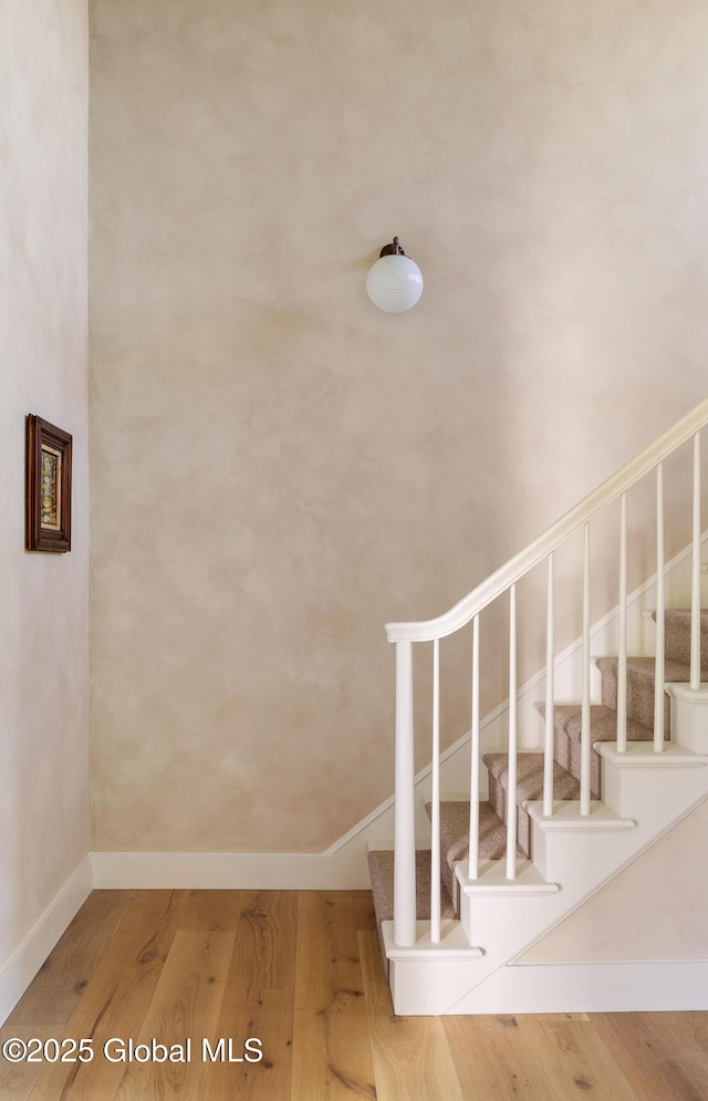 1174 Potter Mountain Rd, Gilboa, NY 12076 - stairway with wood finished floors