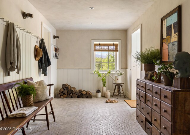 1174 Potter Mountain Rd, Gilboa, NY 12076 - mudroom with a wainscoted wall