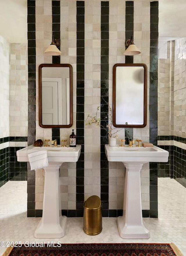 1174 Potter Mountain Rd, Gilboa, NY 12076 - bathroom with tile walls