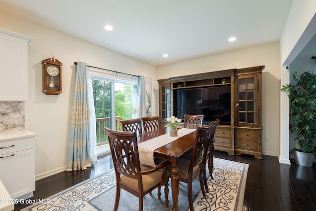 24 Utica Ave, Colonie, NY 12110 - dining room featuring dark wood-type flooring and recessed lighting