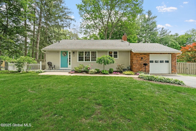 12 Glen Ter, Glenville, NY 12302 - single story home featuring an attached garage, driveway, and a chimney