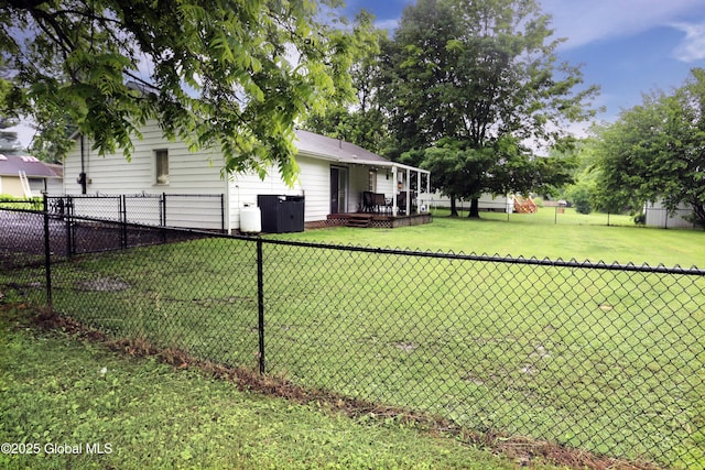 143 Maple Ave, Middleburgh, NY 12122 - fenced backyard featuring a deck