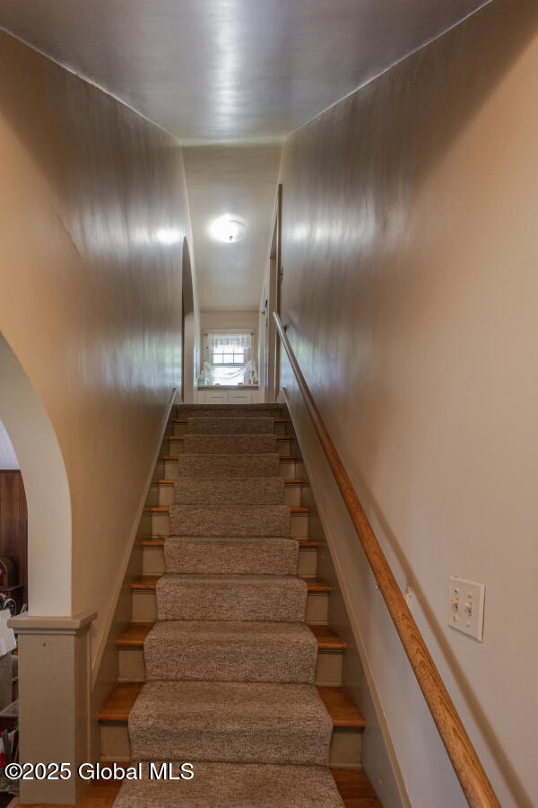 54 Wendell St, Ravena, NY 12143 - stairway with arched walkways