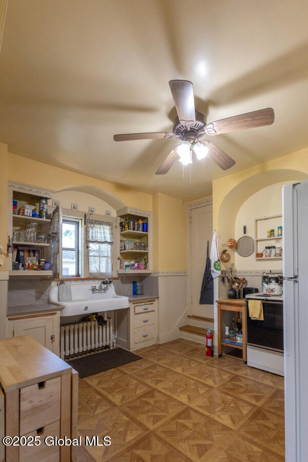 54 Wendell St, Ravena, NY 12143 - office area featuring ceiling fan