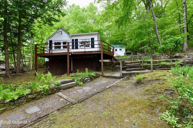 23 S Copeland Pond Way, Fort Ann, NY 12827 - back of property featuring a wooden deck