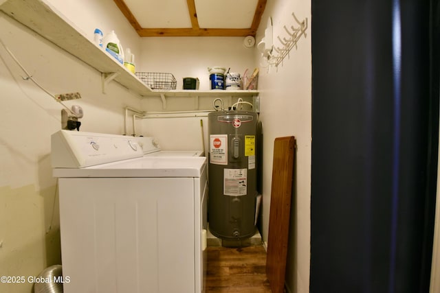 23 S Copeland Pond Way, Fort Ann, NY 12827 - washroom featuring water heater and wood finished floors