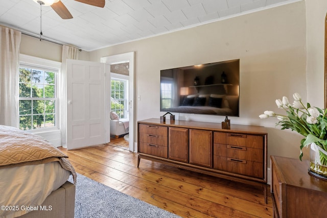 378 County Route 354, Rensselaerville, NY 12469 - bedroom with multiple windows, light wood-style floors, and ornamental molding