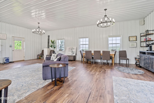 378 County Route 354, Rensselaerville, NY 12469 - living room with a chandelier and wood finished floors