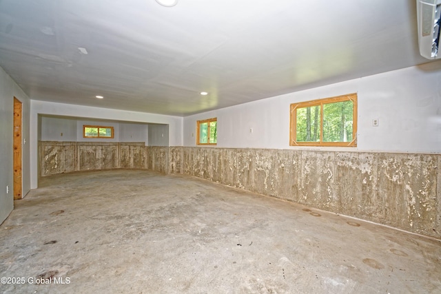 236 Colfax Rd, Jackson, NY 12816 - basement with healthy amount of natural light and a wainscoted wall