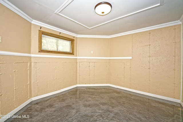 236 Colfax Rd, Jackson, NY 12816 - spare room with concrete floors, attic access, and crown molding