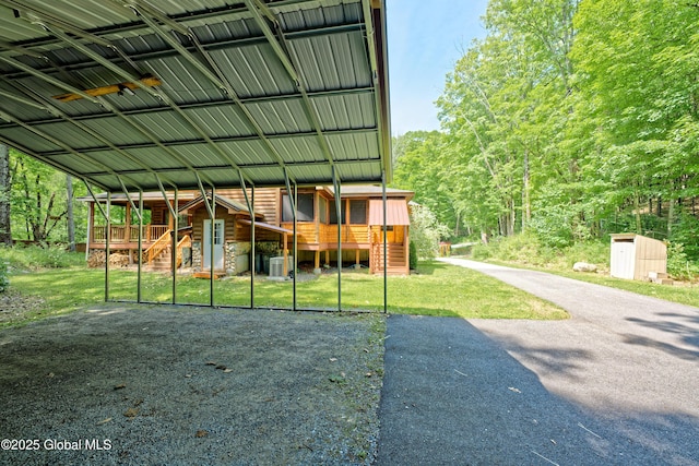 236 Colfax Rd, Jackson, NY 12816 - exterior space with stairway and a lawn