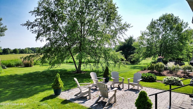 20 Beekman Pl, Queensbury, NY 12804 - view of grassy yard featuring a patio and view of scattered trees