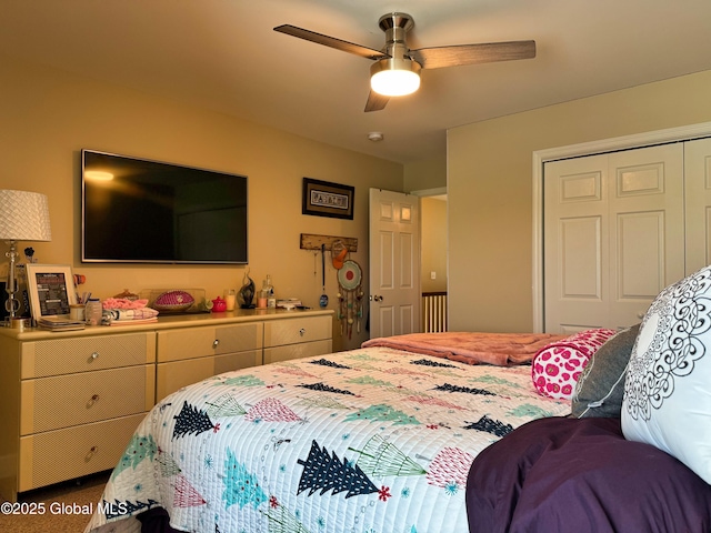 20 Beekman Pl, Queensbury, NY 12804 - bedroom with a closet, ceiling fan, and carpet